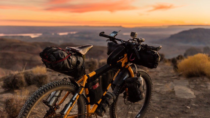 Awesome view of a canyon while bikepacking